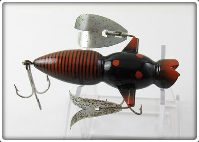 Vintage Coronado Tackle Black & Orange Dragonfly Lure