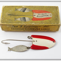 Lou Eppinger Red & White Dardevle Klinker Lure In Box 