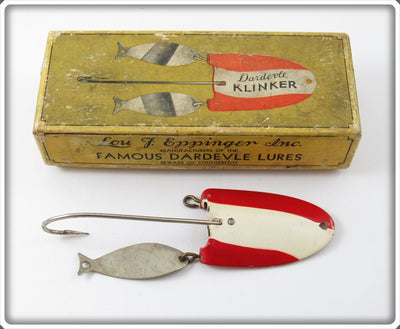 Lou Eppinger Red & White Dardevle Klinker Lure In Box 