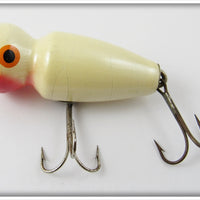 Vintage Bomber Bait Co Red & White Knothead Lure