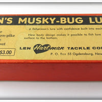 Vintage Len Hartman Empty Box For Green Hornet #101 Musky Bug Lure