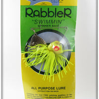 Vintage Rabble Rouser Yellow Rabbler Swimmin' Spinner Bait Lure