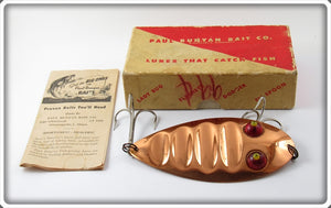 Vintage Paul Bunyan Bait Co Copper Giant Ruby Spoon Lure No. 2200