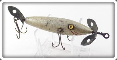 Vintage Antique F.C. Woods & Co Silver The Expert Minnow Lure