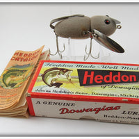 Vintage Heddon GM Grey Mouse Crazy Crawler Lure 2nd In Box
