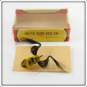 Vintage South Bend Green Oreno Hair Frog Lure In Box 847