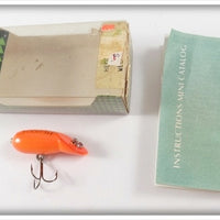 Vintage Heddon Fluorescent Redhorse Wee Tad Lure In Box 390 RFL