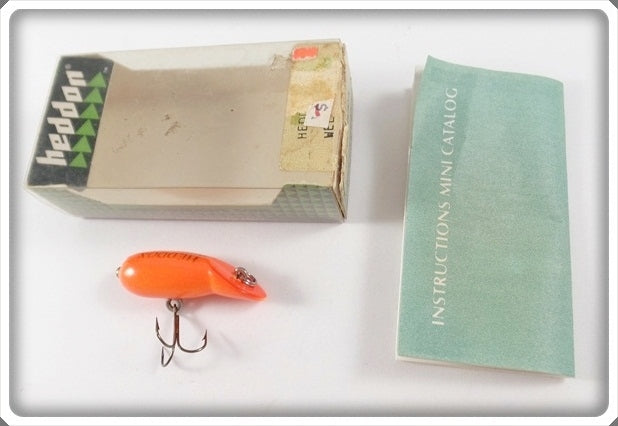 Vintage Heddon Fluorescent Redhorse Wee Tad Lure In Box 390 RFL