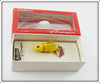 Vintage Heddon Yellow Fly Rod Flaptail Lure In Box 720 Y