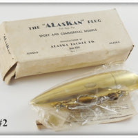 Vintage Alaska Tackle Co Bronze The Alaskan Plug Salmon Lure In Box