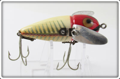 Vintage Heddon Red & White Shore Cone Tail Crazy Crawler Conetail 2120 XRW