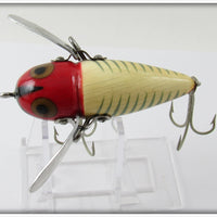 Heddon Red & White Shore Cone Tail Crazy Crawler
