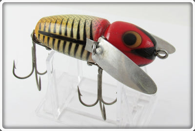 Vintage Heddon Red Head Silver Shore Crazy Crawler Lure 2100 XRS RH