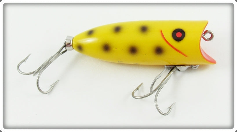 Vintage Heddon Yellow Black Spots Baby Lucky 13 Lure 2400 YBS