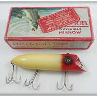 Vintage Heddon Red & White Head On Basser Lure In Correct Box