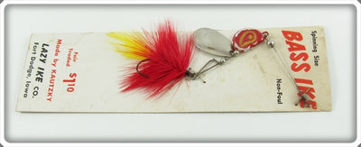 Kautzky Lazy Ike Co Red & Yellow Bass Ike Lure On Card