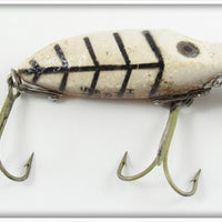 Heddon Luminous White And Black Shore Minnow River Runt 9119XBW LUM