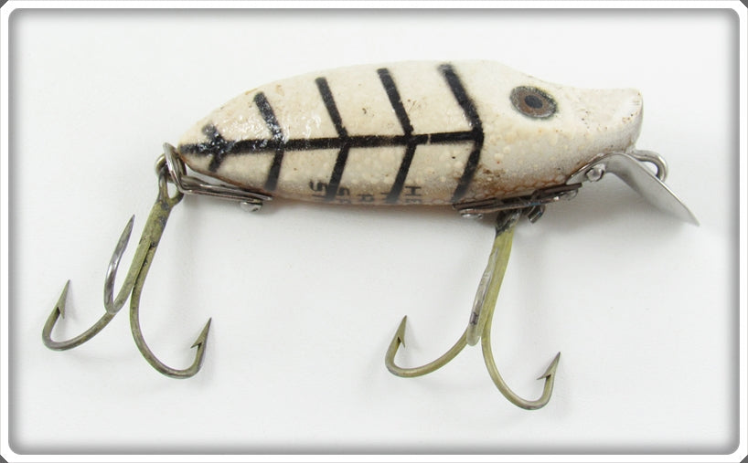 Heddon Luminous White And Black Shore Minnow River Runt 9119XBW LUM