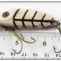 Heddon Luminous White And Black Shore Minnow River Runt 9119XBW LUM