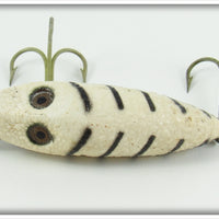 Heddon Luminous White And Black Shore Minnow River Runt 9119XBW LUM