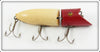 Vintage Heddon Red Head White Zig Wag Lure 8302