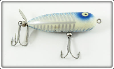 Vintage Heddon Blue Shore Minnow Baby Torpedo Lure 120 XBL