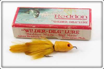 Heddon Yellow Bob Davis Bass Size Wilder Dilg Lure In Box 12 