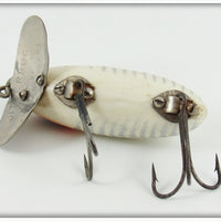 Fred Arbogast Pearl Herringbone Silver Ribs 5/8 Ounce Jitterbug