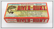 Vintage Heddon Green Scale Midget River Runt Empty Box 9010 D