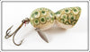Vintage Bud Stewart Green & White Spotted Pad Hopper Lure 