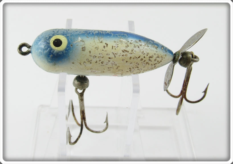 Vintage Heddon Blue Flitter Shad Tiny Torpedo Lure 360 BLF