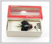 Vintage Heddon Black & White Bass Bug Spook Lure In Box 975BW 