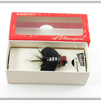 Vintage Heddon Black & White Bass Bug Spook Lure In Box 975BW 