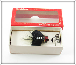 Vintage Heddon Black & White Bass Bug Spook Lure In Box 975BW 