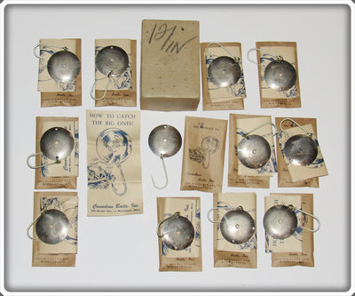 Canadian Baits Inc Dealer Box Of Nickel Round Spoons Lures