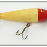 Vintage Horrocks Ibbotson Co Red & White Topwater Minnow Lure