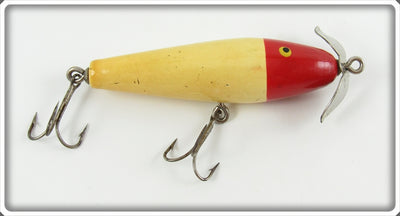 Vintage Horrocks Ibbotson Co Red & White Topwater Minnow Lure