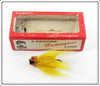 Vintage Heddon Yellow Bass Bug Spook Lure In Box 975Y