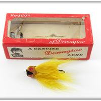Vintage Heddon Yellow Bass Bug Spook Lure In Box 975Y