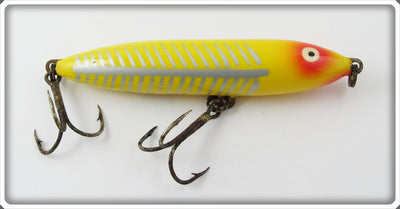 Vintage Heddon Early Yellow Shore Zara Spook Lure 9250 XRY