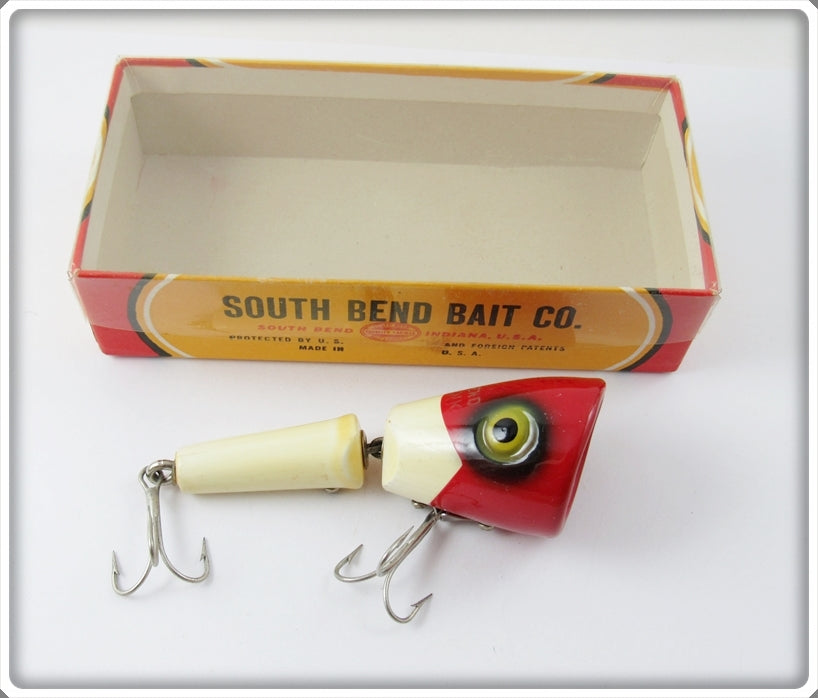 Vintage South Bend Red & White Go Plunk Lure In Correct Box 2929 RW
