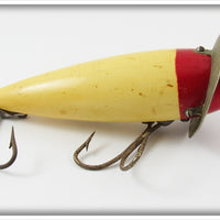 Vintage Heddon Red Head White 210 RH Surface Lure 