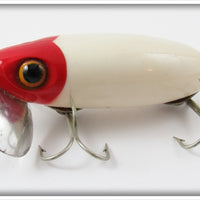 Arbogast Red Head White Jitterbug In Picture Box
