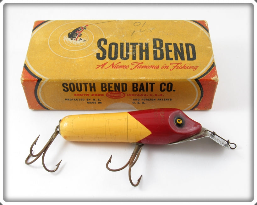 South Bend Red Arrowhead White Dive Oreno In Box 954 RW