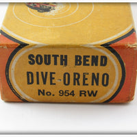 South Bend Red Arrowhead White Dive Oreno In Box 954 RW