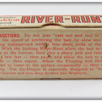 Heddon Spook Ray Black & Yellow River Runt In Box