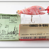 Vintage Leon Tackle Co Pink Swirl Chase A Bug Lure In Box