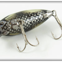 Heddon Fish Flash Silver & Black Midget River Runt FF 9010 SB