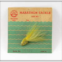 Vintage Marathon Bait Co Fly Rod Hair Frog Lure On Card