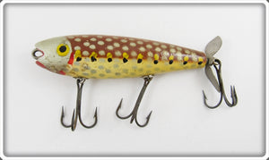 Vintage Jim Pfeffer Brown Back Yellow Belly Cast Top Lure